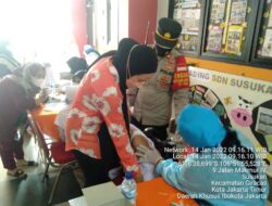 Vaksinasi Anak Usia 6-11 Tahun di Cipinang Muara di Pantau Binmas Polsek Jatinegara