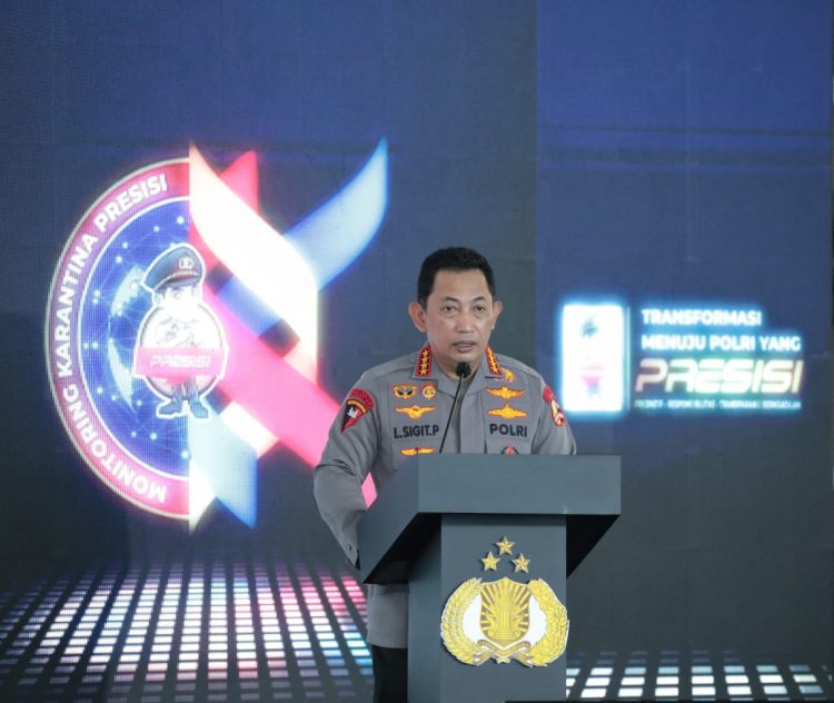 Tindaklanjuti Arahan Presiden, Kapolri Luncurkan Aplikasi Monitoring Karantina Presisi Bagi PPLN