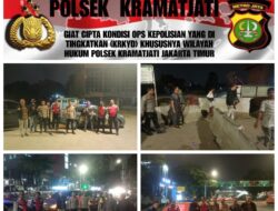 Jaga Kamtibmas di Malam Hari, Belasan Polisi di Kramatjati Lakukan Operasi KRKYD
